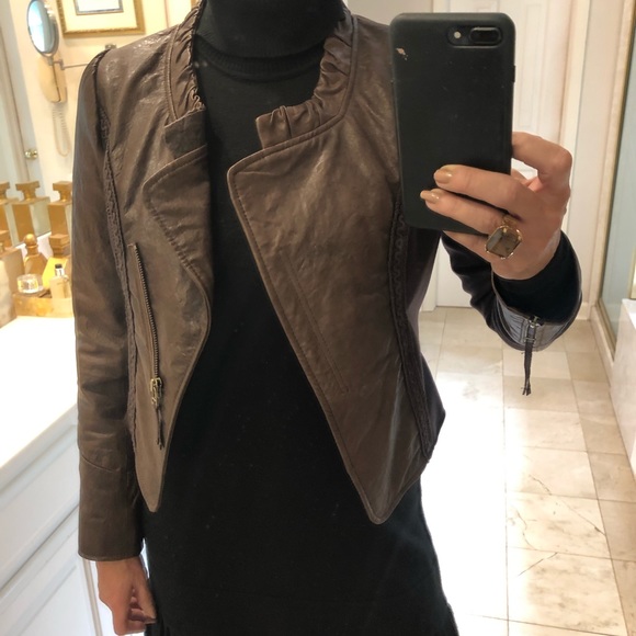 McGinn leather motorcycle jacket, Sz S - Picture 2 of 13